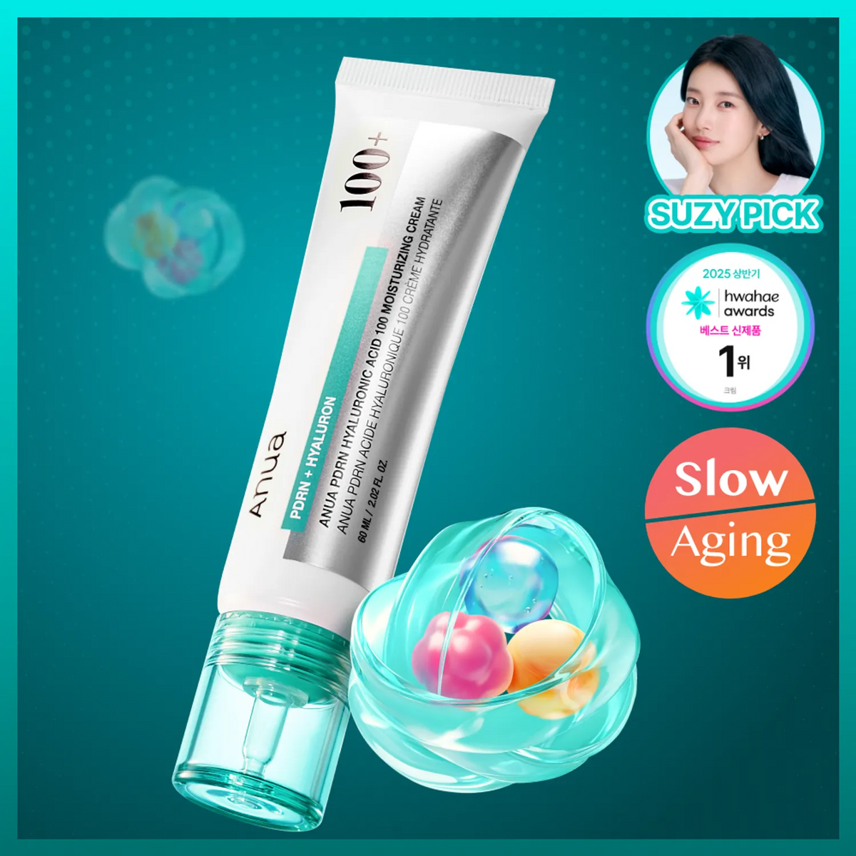 Anua PDRN Hyaluronic Acid 100 Moisturizing Cream 60ml