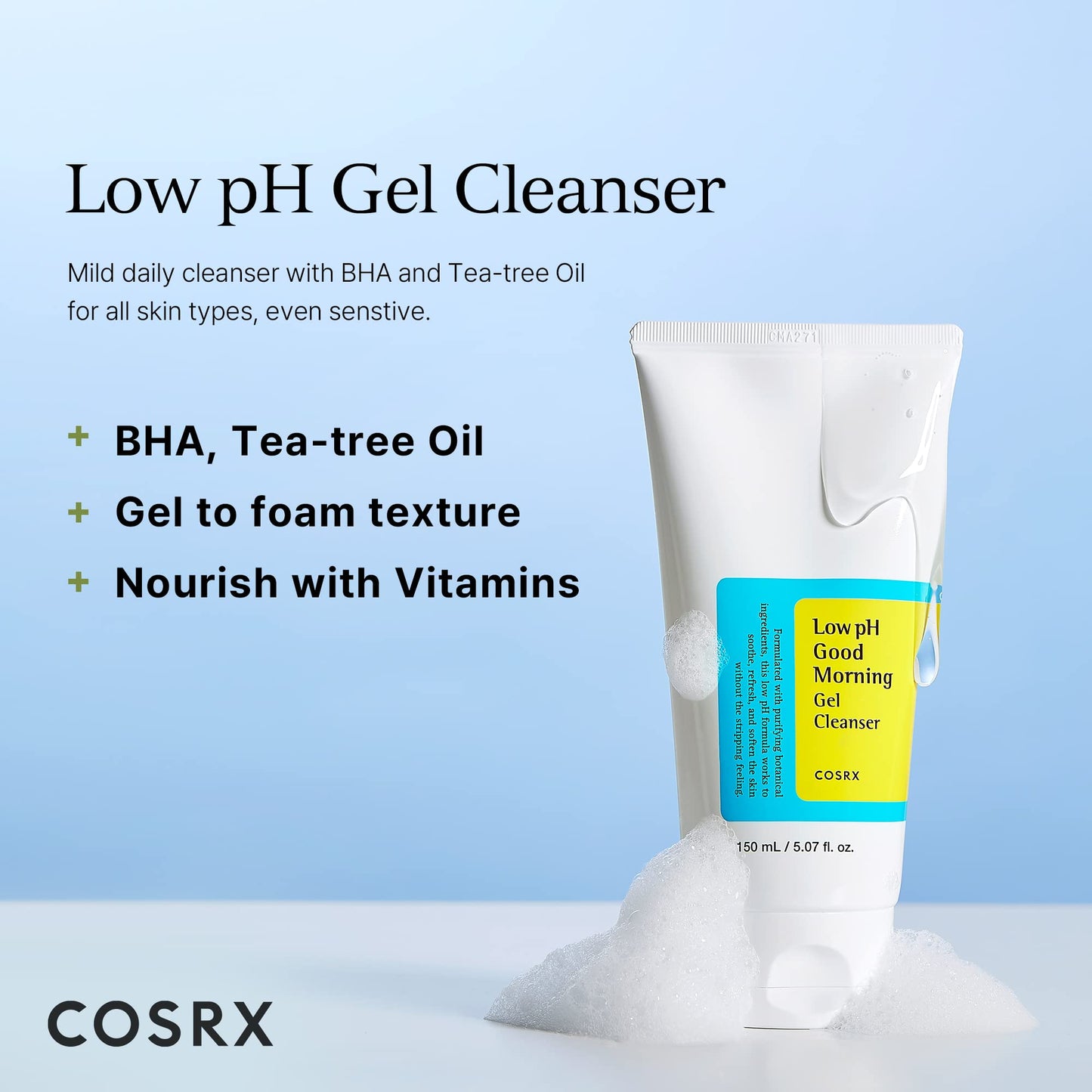 COSRX - LOW PH GOOD MORNING GEL CLEANSER 50ml