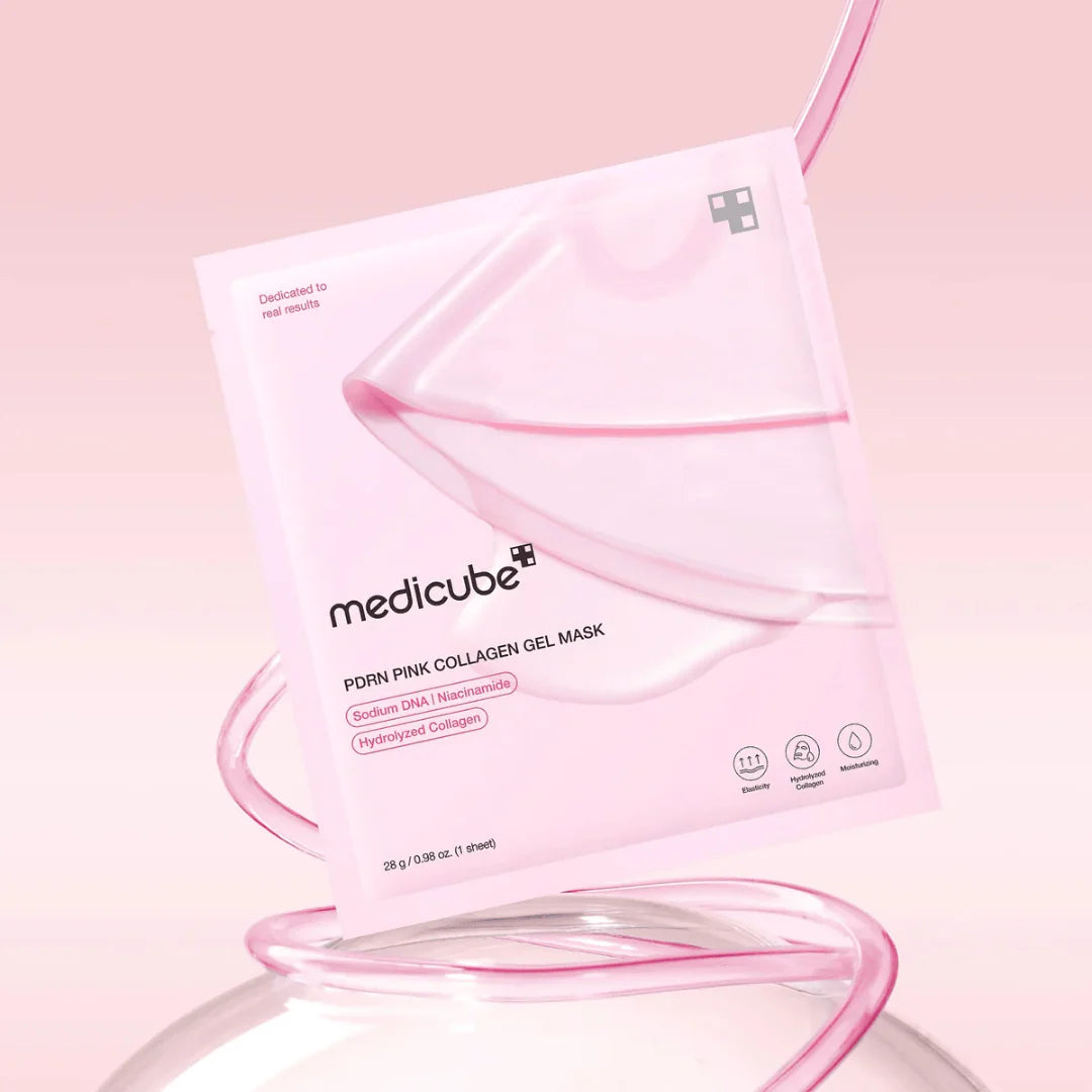 medicube PDRN Pink Collagen Gel Mask Sheet 4 unidades (caixa)