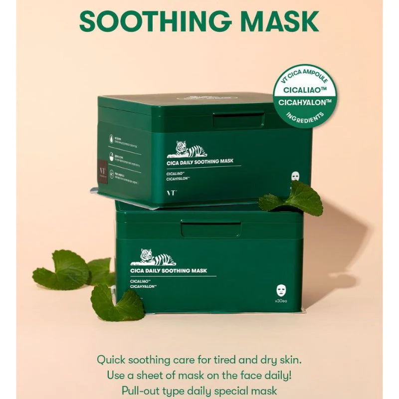 VT COSMETICS - CICA DAILY SOOTHING MASK 350g 30 unidades