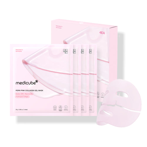 medicube PDRN Pink Collagen Gel Mask Sheet 4 unidades (caixa)