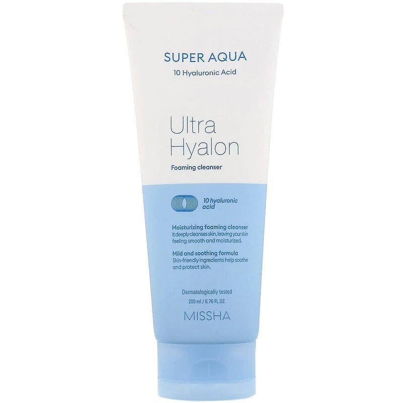 MISSHA - SUPER AQUA ULTRA HYALON FOAMING CLEANSER 200ml