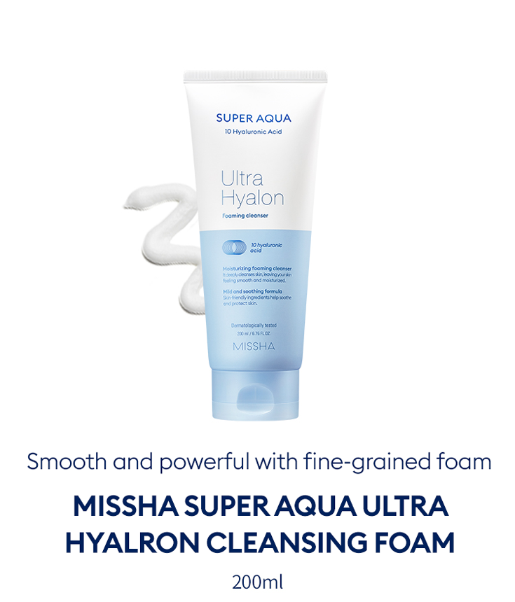 MISSHA - SUPER AQUA ULTRA HYALON FOAMING CLEANSER 200ml